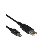 Cable Usb 2.0 3 M. A M/ Mini Usb (5 Pin) En Negro Roline