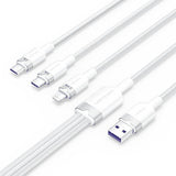 Cable Usb 2.0 Lightning Vention Ctrwg Usb Macho Usb Tipo-C Macho Microusb Macho Lightning Macho 1.5m Blanco
