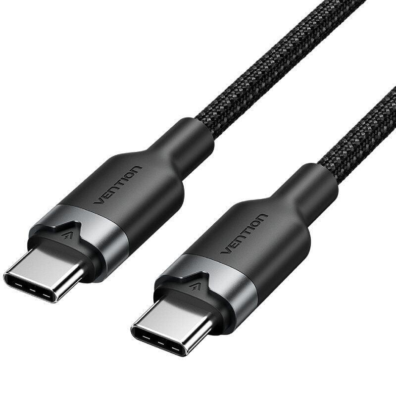 Cable Usb 2.0 Tipo-C 3a Vention Trdbf Usb Tipo-C Macho Usb Tipo-C Macho Hasta 60w 480mbps 1m Negro