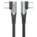 Cable Usb 2.0 Tipo-C 90  Vention Tanhd Usb Tipo-C Macho Usb Tipo-C Macho Hasta 100w 480mbps 50cm Gris
