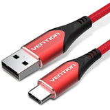 Cable Usb 2.0 Tipo-C Vention Codrg Usb Tipo-C Macho Usb Macho 480mbps 1.5m Rojo