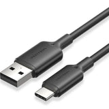 Cable Usb 2.0 Tipo-C Vention Ctqbh Usb Tipo-C Macho Usb Macho Hasta 60w 480mbps 2m Negro