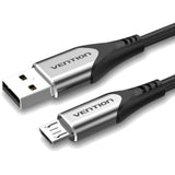 Cable Usb 2.0 Vention Coahi Usb Macho Microusb Macho Hasta 60w 480mbps 3m Gris