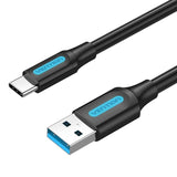 Cable Usb 3.0 Tipo-C Vention Cozbg Usb Macho Usb Tipo-C Macho 1.5m Negro