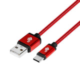 Cable Usb-Usb C 1.5m Rubinowy Sznurek