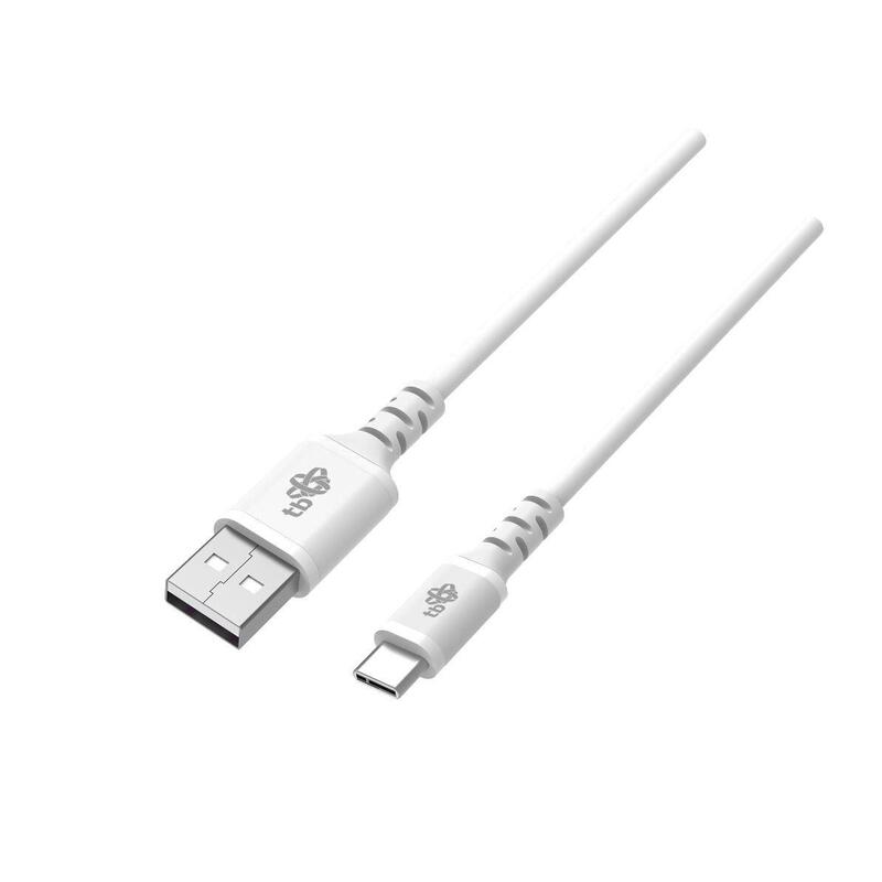 Cable Usb-Usb C 1m De Silicona Blanco Quick Charge