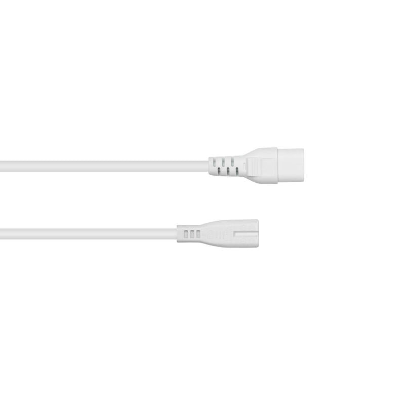 Cablemeimer Euro-Verläng. Mecker C8 An C7, Blanco, 0,5m