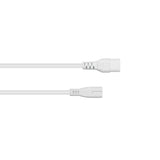 Cablemeimer Euro-Verläng. Mecker C8 An C7, Blanco, 0,5m