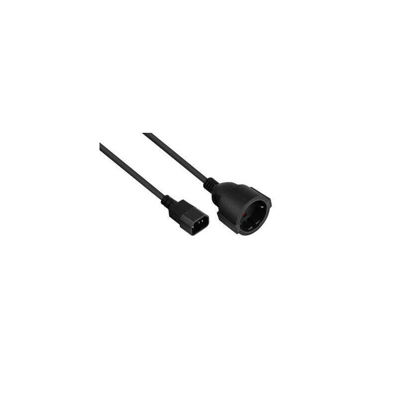 Cablemeimer Netzcable C14 An Schutzkontakt-Hchsenegro 1m