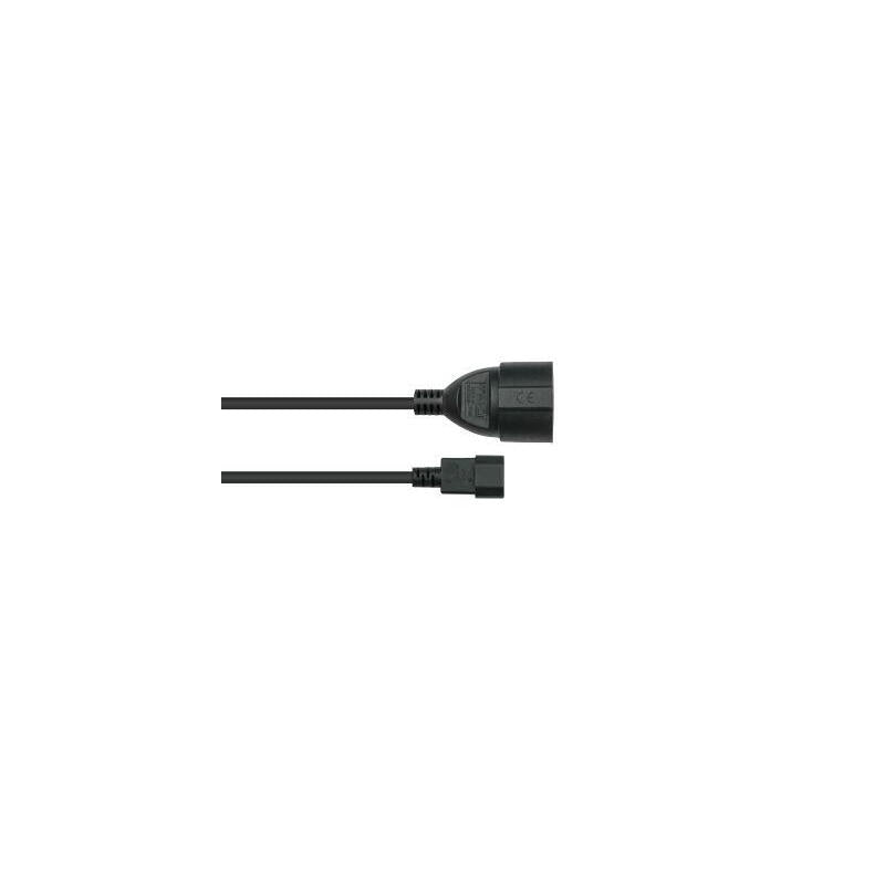Cablemeimer Netzcable C14 An Schutzkontakt-Hchsenegro 1m