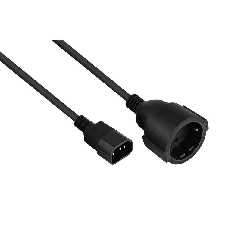 Cablemeimer Netzcable C14 Schutzkontakt-Hchse Negro 0,5m