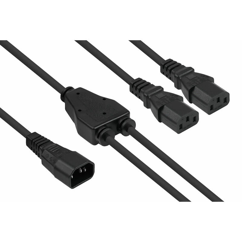 Cablemeimer Y-Kaltgeräteverlängerung C20- 2xc13 Negro 0,3m