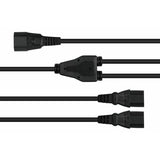 Cablemeimer Y-Kaltgeräteverlängerung C20- 2xc13 Negro 0,3m
