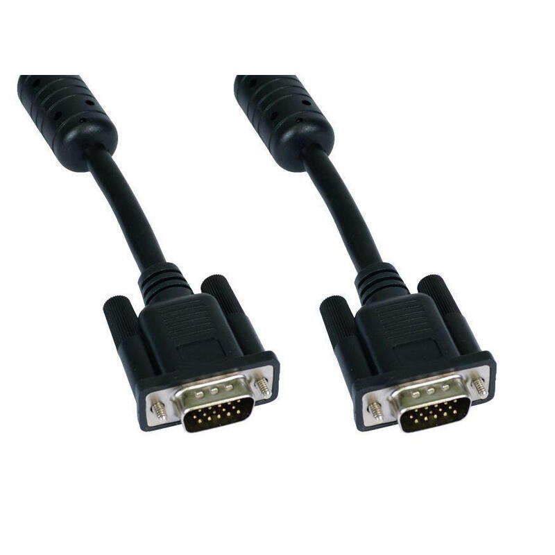 Cables Direct 1m Svga Cable Vga Vga (D-Sub) Negro, Plata