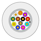 Cables Esla 002-1202212 Rollo 100m De Cable Manguera Blanco Flexible 12 Hilos Apantallado Lszh (12x0,22) Cpr B2ca