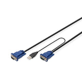 Cables Kvm Digitus Vga Ps/2 Mouse & Keyboard Usb Hd
