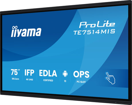 EAN 4948570124039 - iiyama PROLITE TE7514MIS-B2AG Pantalla plana para señalización digital 190,5 cm (75") LCD Wifi 435 cd / m imagen 3
