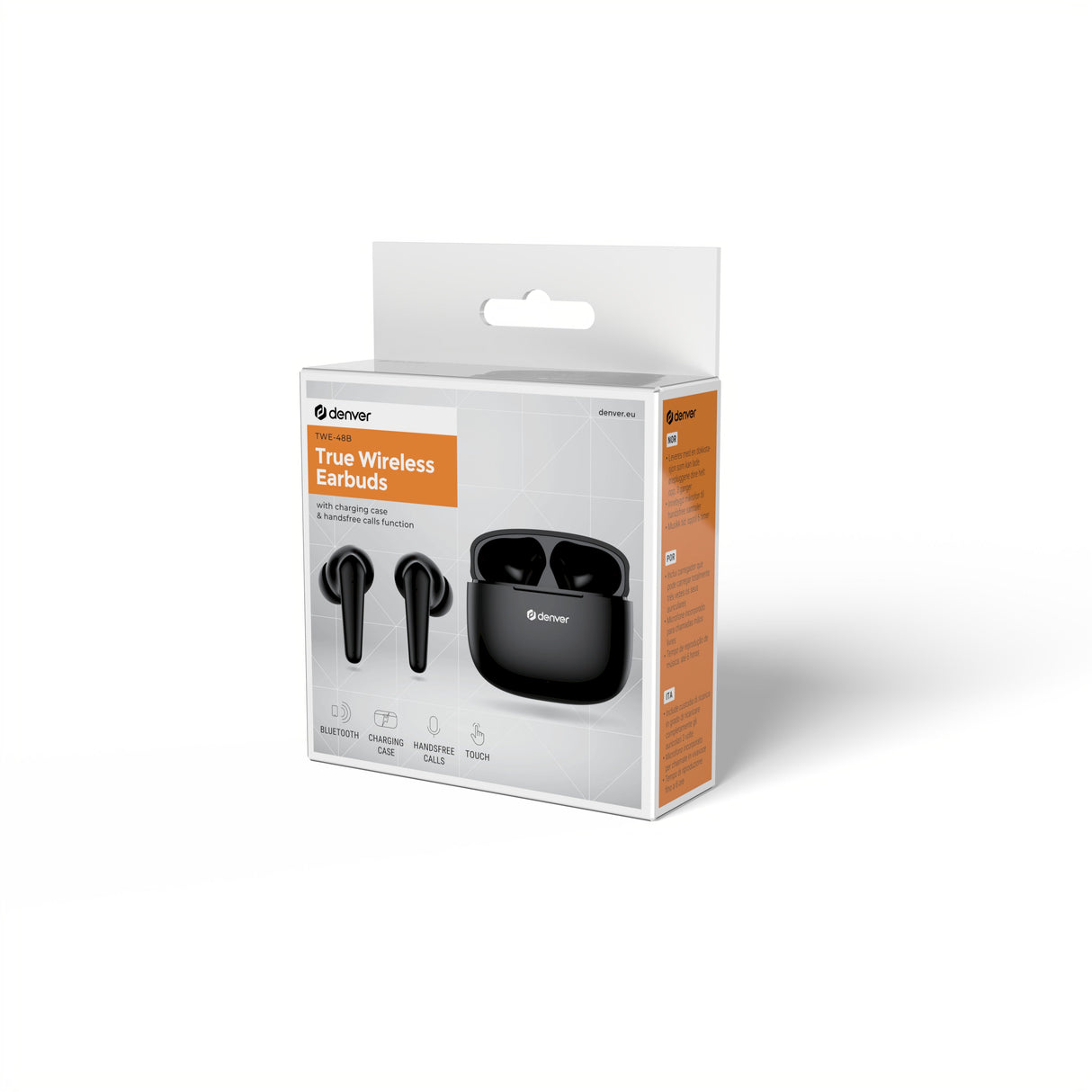 Auriculares Denver Twe 48b Inalambrico Negro