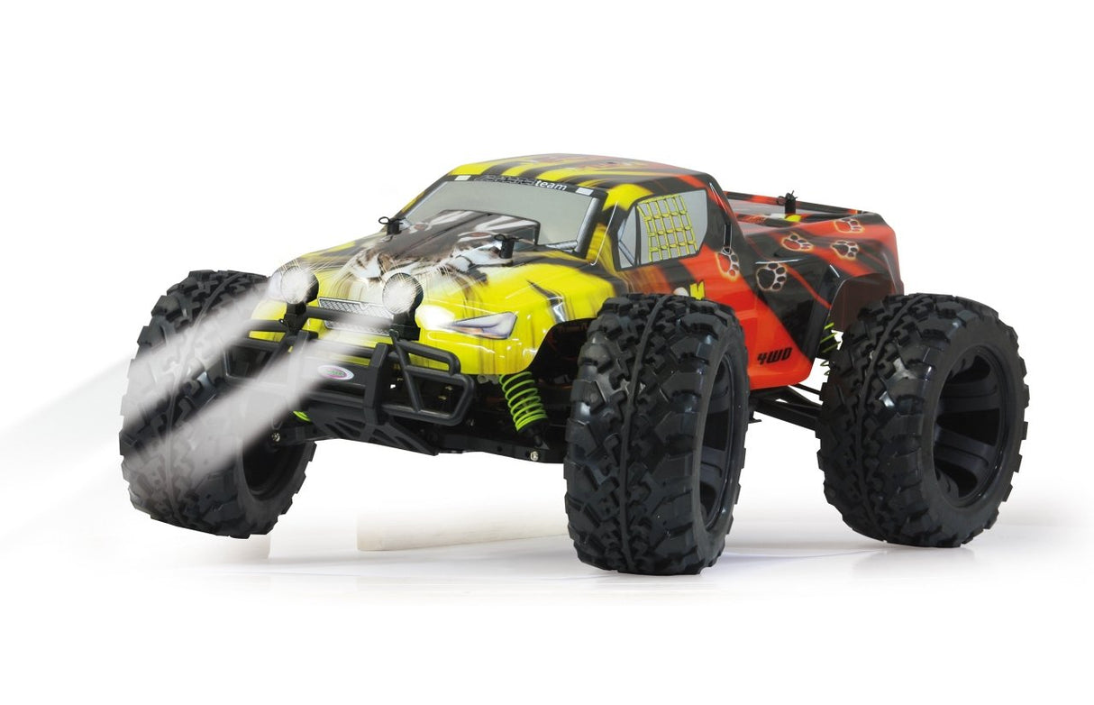 Jamara Tiger Monster Truck Motor Eléctrico 1:10, Radiocontrol Monster Truck, Motor Eléctrico, 1:10, Listo Para Usar, Multi, Aluminio, Acero