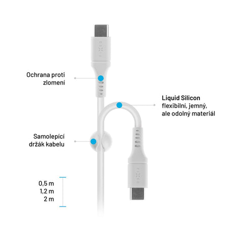 EAN 8591680147304 - FIXED FIXDLS-CC2-WH cable USB USB 2.0 2 m USB C 4,8 Gbit/s Blanco imagen 5