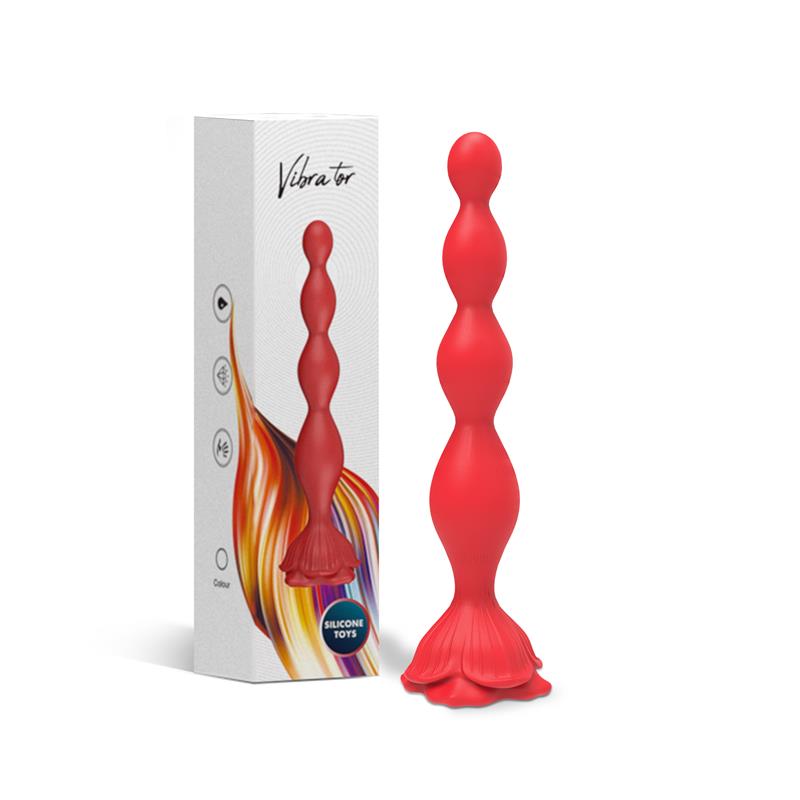 Cadena Anal Con Vibración Base De Rosa
