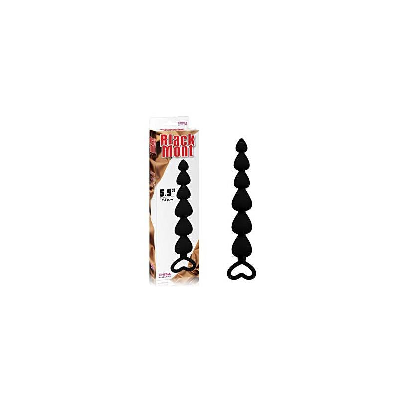 Cadena Anal Lovers 19 Cm Beads Silicona Negro