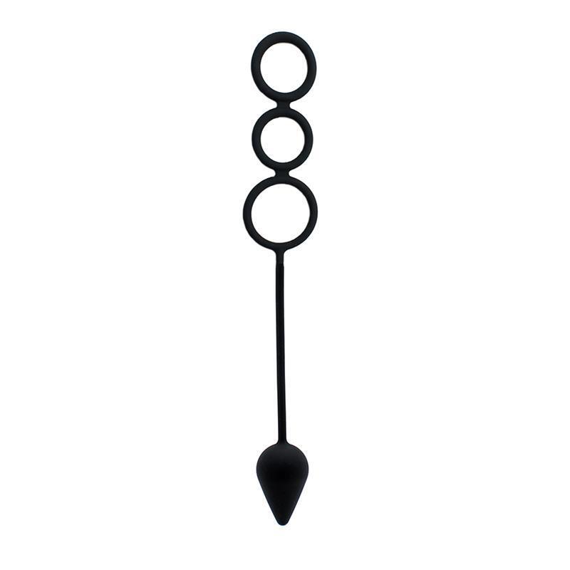 Cadena Anal Rimba Latex Play  Color Negro Talla (Interno):S/M