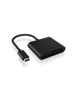 Lector De Tarjetas Externo Raidsonic Ib-Cr301-C3, Cf,Microsd (Transflash),Microsdhc,Microsdxc,Sd,Sdhc,Sdxc, Negro, 5000 Mbit/S, Aluminio, Usb 3.2 Gen 1 (3.1 Gen 1) Type-C, 43 Mm