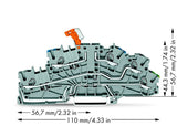 Wago 2003-6641 Installationsetagen- Klemme,Mit Schwenkbarem Trennmesser