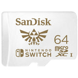 Tarjeta De Memoria Sandisk Nintendo Switch 64gb Microsd Xc Uhs-I Clase 10 100mbs