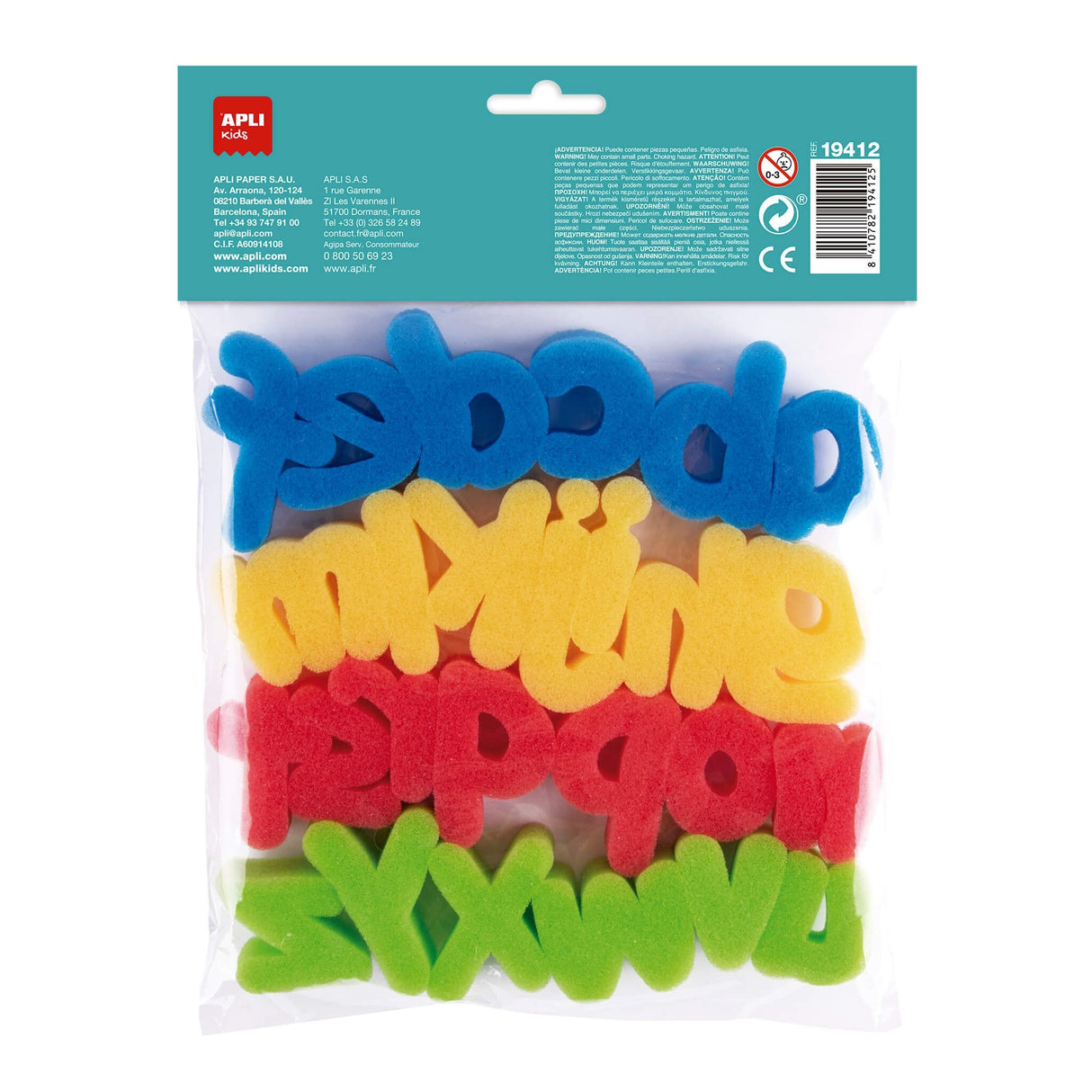 Apli Sellos Paint&Fun Esponja Abc Bolsa De 26 C/Surtidos