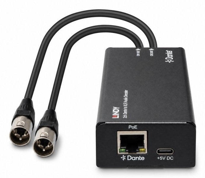 2ch Dante  To Xlr Audio Decoder
