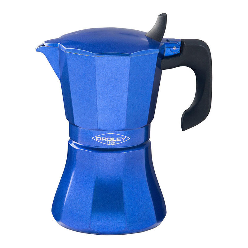 Cafetera Aluminio 6 Tazas Petra Color Azul Oroley