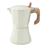 Cafetera Aluminio 6 Tazas Petra Color Crema Oroley