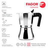 Cafetera Cupy 9 Tazas Aluminio 3004 Fagor