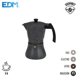 Cafetera De Aluminio 6 Tazas Para Induccion. Edm