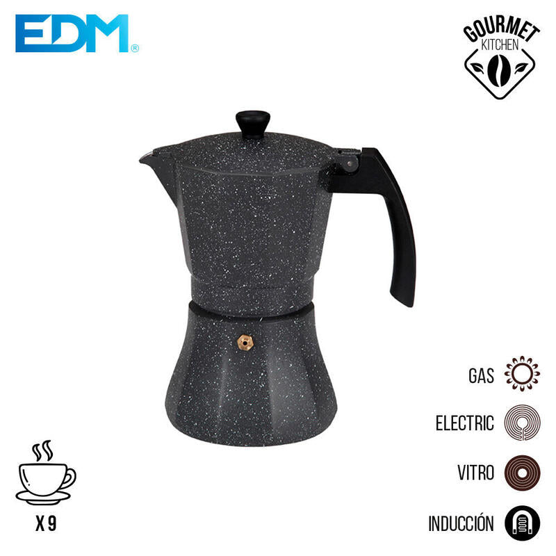 Cafetera De Aluminio 9 Tazas Para Induccion. Edm