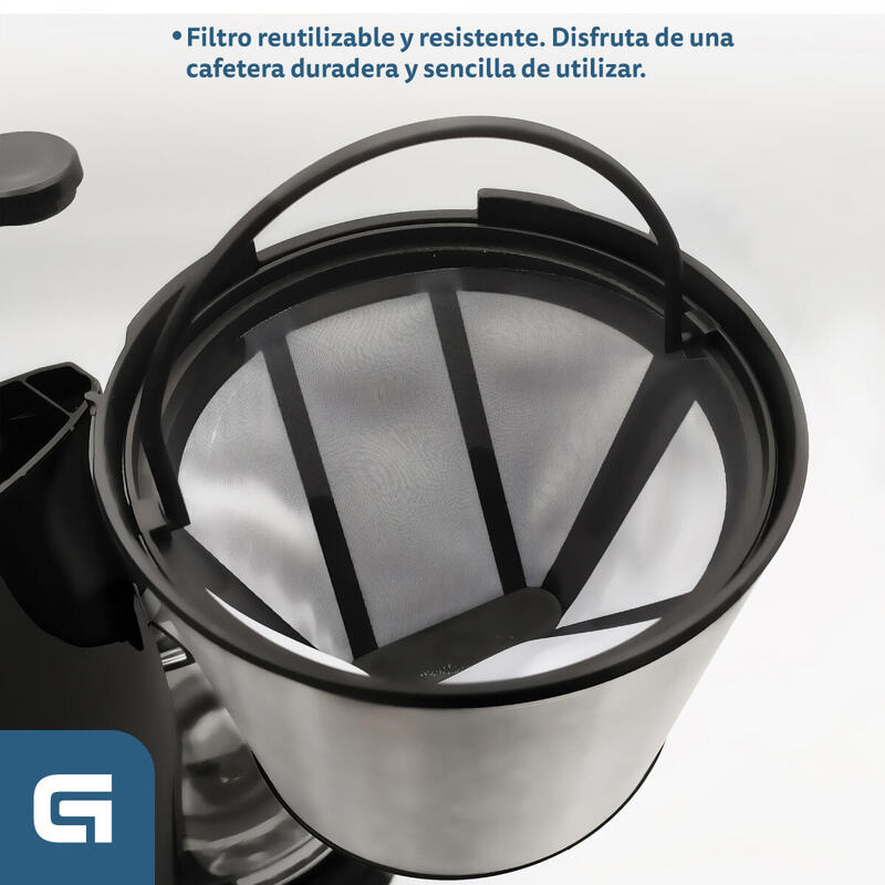 Cafetera De Goteo Grunkel Caf-Naroma 12 Tazas Negra