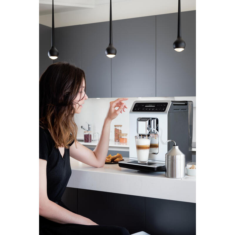 Cafetera Espresso Automática Krups Evidence Ea8901, 2,3 L, Granos De Café, Molinillo Integrado, 1450 W, Blanco