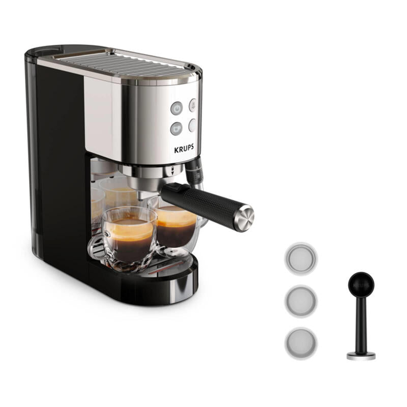 Cafetera Espresso  Krups Virtuoso + Xp444c10 Negro