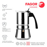 Cafetera Inox Etnica 6 Tazas Acero Inoxidable 18/10 Fagor