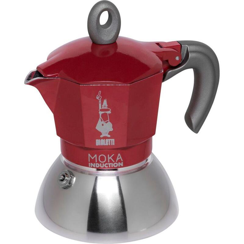 Cafetera Italiana Bialetti New Moka Induction Rojo 2 Tazas