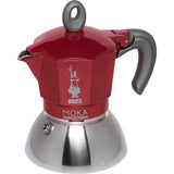 Cafetera Italiana Bialetti New Moka Induction Rojo 2 Tazas