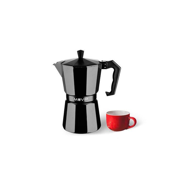 Cafetera Muvip Mv0603 De Aluminio Capacidad 1 Taza  Mango Ergonomico - Antiadherente - Apta Para Placas Electricas,