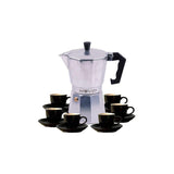 Cafetera Muvip Mv0604 De Aluminio  Capacidad 6 Tazas Mango De Baquelita Termoresistente Ergonomico - Apta Para