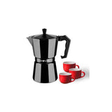 Cafetera Muvip Mv0606 De Aluminio  Capacidad 3 Tazas Mango Ergonomico - Antiadherente - Apta Para Placas Electricas,