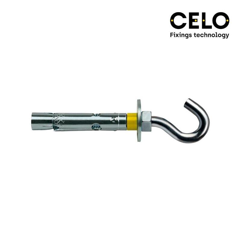 Caja 100 Uds. Anclaje Dynabolt Gancho Ø8x45mm Zincado Celo