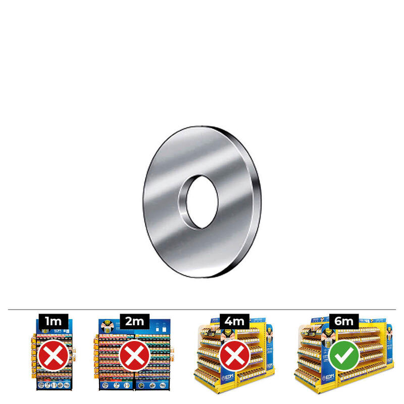 Caja 100 Unid. Arandela Carrocero Din/Ref 9021 Ø12mm Zincado Celo