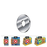 Caja 100 Unid. Arandela Carrocero Din/Ref 9021 Ø12mm Zincado Celo