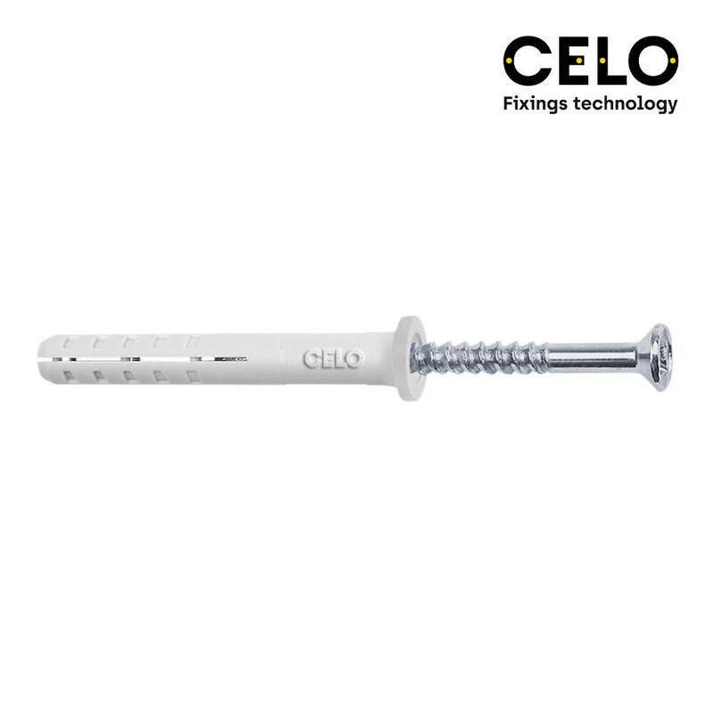 Caja 100 Unid.. Taco Golpe Cabeza Plana Din/Ref Np Ø5x50mm Celo